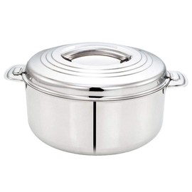 Tabakh 7.5-Liter Stainless Steel Casserole Hot-Pot Food Warmer & Serving Bowl, 7500ml