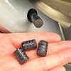 Tyre Valve Dust Caps, Black, 4 pcs/Pack, Anodized Aluminum Tyre