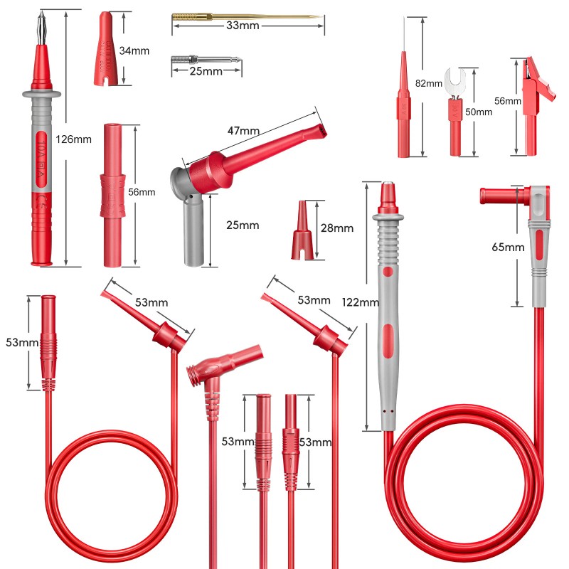 Peakelect 28PCS Multimeter Test Leads Kit Alligator Clip Test Hook