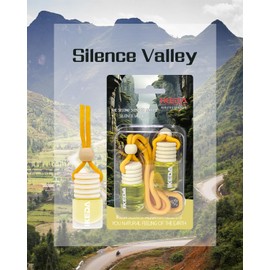 ikeda fragrance Car Air Freshener 4ml Car Scents | 45-Days Keep Fragrance | Automotive Hanging Diffuser Bottles | Remove Auto Odor Long-Lasting Fresh Air for Home Deodorizer (2pcs, Silence Valley)