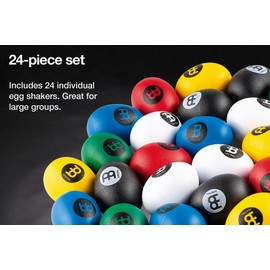 Meinl Percussion Egg Shaker Pack (24 Pieces) for All Musicians with Crystal Clear Sounds — NOT Made in China — Durable All-Weather Synthetic Shells, 2-Year Warranty (ES-SET24-MC)