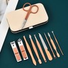 Nail clipper set with portable pouch, toenail clipper, nail care Deep Green 2ea