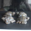 2'' Hand Carved Gemstone Crystal sea Turtle Figurine Animal Carving