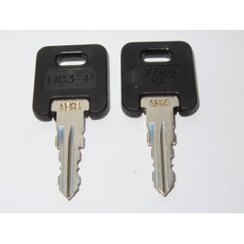 Global Link RVs Motorhome Trailer Keys 2 Black TOP Keys Cut to Key/Lock Number from G301 to G351 ILCO Black TOP FIC3P Keys for Global Link Lock G316