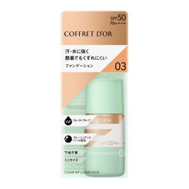 COFFRET D'OR CLEAR WP LIQUID UVn 03 SPF50PA++++ Foundation Healthy Skin Color