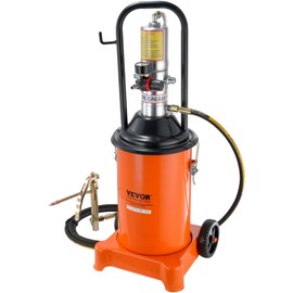 CooFel Grease Pump, 3 Gallon 12L, Air Operated Grease Pump with 13 ft High Pressure Hose and Grease Gun, Pneumatic Grease Bucket Pump with Wheels, Portable Lubrication Grease Pump 50:1 Pressure Ratio
