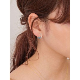 Midari Pug Earrings for Women 925 Sterling Silver Pug Hoop Earrings Cute Dog Huggie Hoop Earrings for Sensitive Ears Pug Jewelry Gift for Women