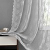 Kotile - Cortinas de encaje gris de 108 pulgadas de