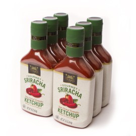 Traina Home Grown Gourmet Sriracha Ketchup - No Corn Syrup, Non GMO, Gluten Free, 16 oz bottle (Pack of 6)