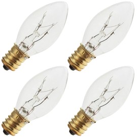 Industrial Performance 15C7/CL 130V, 15 Watt, C7, Candelabra Screw (E12) Base Light Bulb (4 Bulbs)