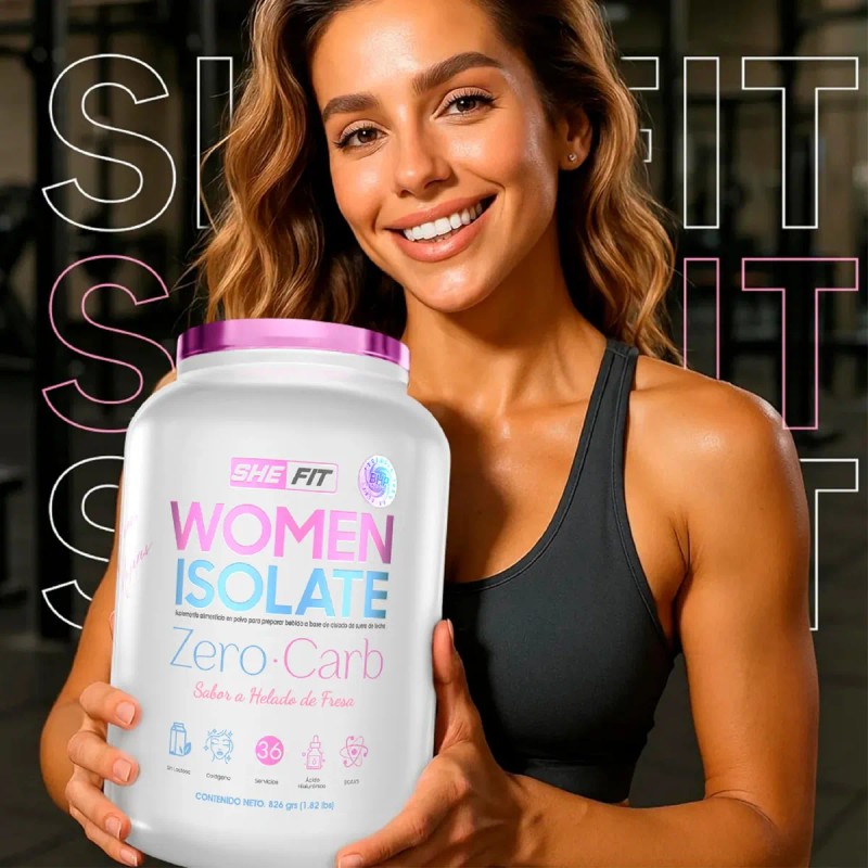 Suplemento Bhp She Fit Women Proteína Sabor Helado Fresa 826g