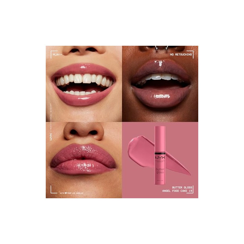 NYX PROFESSIONAL MAKEUP - Butter Gloss, pastel de comida con