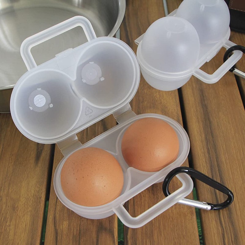 2 Pack Egg Holder Case, Portable Egg Storage Container with