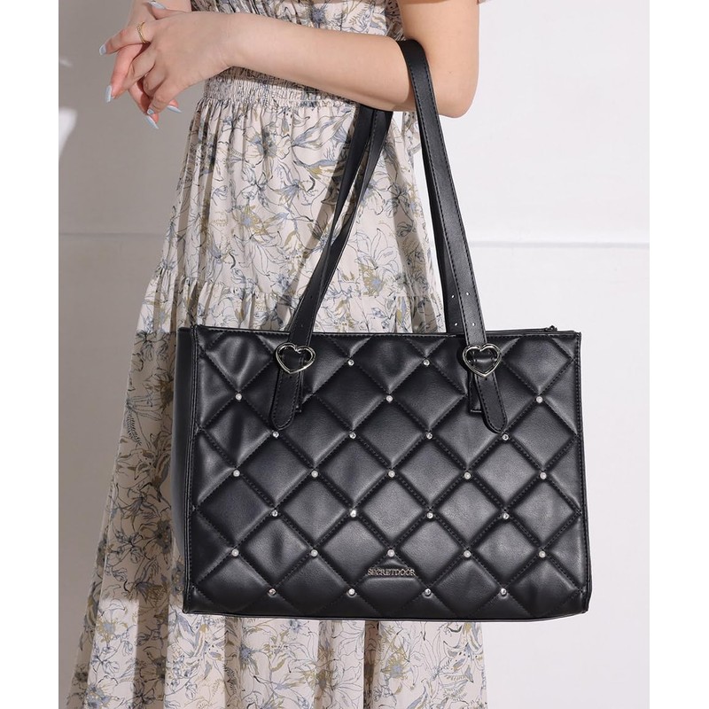 【ALTROSE】Tote Bag, Large Capacity, Oversized, 2-Way, Shoulder Bag, Zippered, Lightweight,