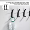 MAXQUU 6 Pieces Black Towel Hooks, Wall Hooks, Drilled Coat