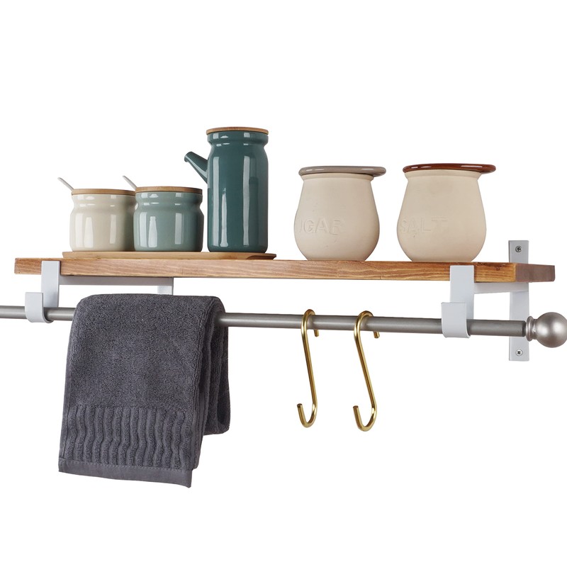 AddGrace Closet Rod Bracket Heavy Duty Shelf Brackets 10 Inch