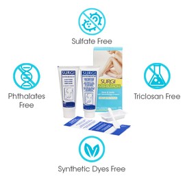 Surgi Invisi-Bleach Face & Body Hair Bleaching Cream 1.5 oz (Pack of 2)