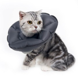 MayMaw Inflatable Cat Collar E Cone for Kittens & Small Dogs, Soft & Foldable Cat Recovery Collar Cone for Cats to Stop Licking Wound