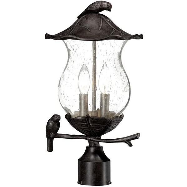 Acclaim 7567BC/SD Avian Collection 2-Light Post Mount Outdoor Light Fixture, Black Coral