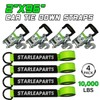Premium Wheel Straps (4PK) - 10,000lb Guaranteed Max Break Strength