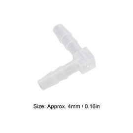 Pack of 10 Plastic Elbow Hose Nipples 90 Degree Elbow Hose Nipple Plastic Fitting Plastic Same Barb Connection Adapter (6 mm)