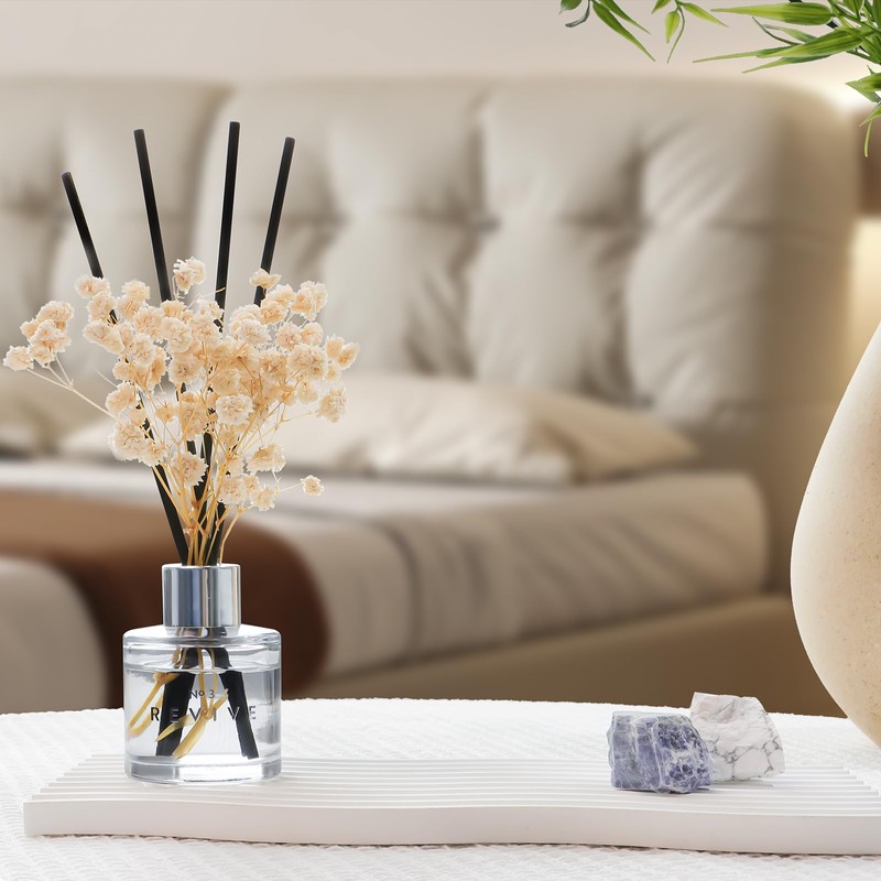 Jasmine White Tea Gardenia Bathroom Diffuser, 3.4 oz Reed Diffuser