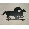 HTW Horse Colt Running Mailbox Topper - Raw steel