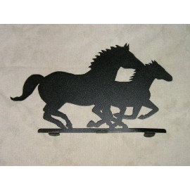 HTW Horse Colt Running Mailbox Topper - Raw steel