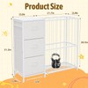 Metal Stuffed Animal Storage Organizer with 3 Fabric Drawers, 28"