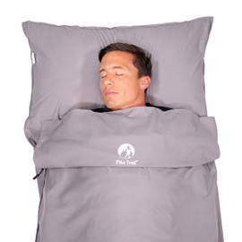 Pike Trail Sleeping Bag Liner – Travel and Camping Sheet, Lightweight and Compact Insert with Full Length Zipper and Guarantee (Silver Bullet, Large, 82" L x 41" W)