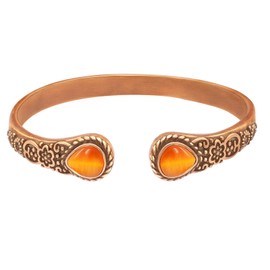 JEROOT Copper Bracelets for Women, Magnetic Bracelets for Women, 99.99% Pure Copper Cuff Bangle with 3500 Gauss Magnets, Turquoise, Vintage Flower Collection