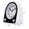 Peakeep Analog Alarm Clock Non-Ticking Silent, Optional 7 Wake-up Sounds