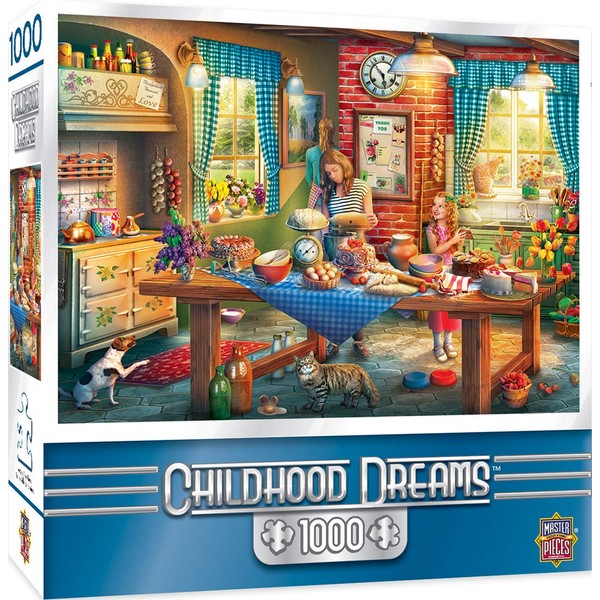 MasterPieces Childhood Dreams Jigsaw Puzzle, Baking Bread, Featuring Art by Eduard, 1000 Pieces