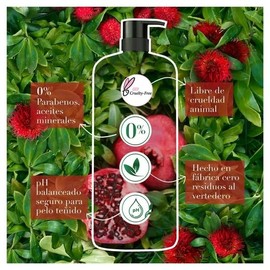 Herbal Essences Shampoo con Aceite de Ricino y Granada, Sin Parabenos, Sin Aceites Minerales, Pelo Largo y Fuerte, 1L                                 