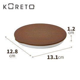Tenma Bento Box, Coleto Lunch Pot, Lid, Wood Style, 5.1 x 5.0 x 0.5 inches (13.1 x 12.8 x 1.2 cm)