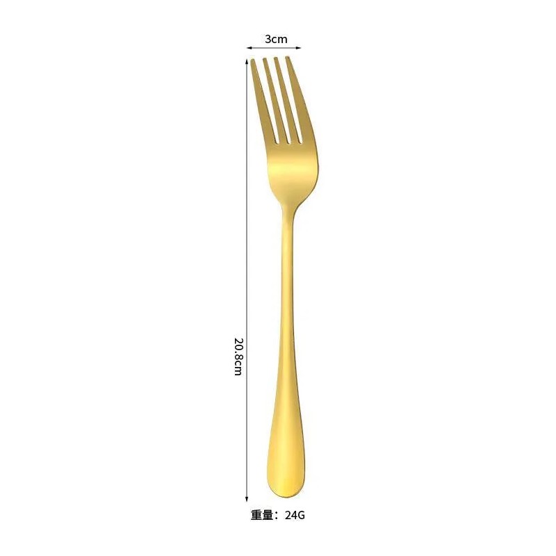 Juego De Cubiertos De Acero Inoxidable 4 Piezas Dorado