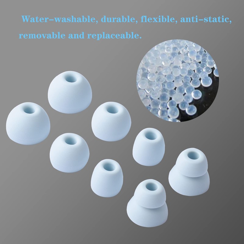 4 Pair Replacement Silicone Ear Tips Earbuds Buds Set for