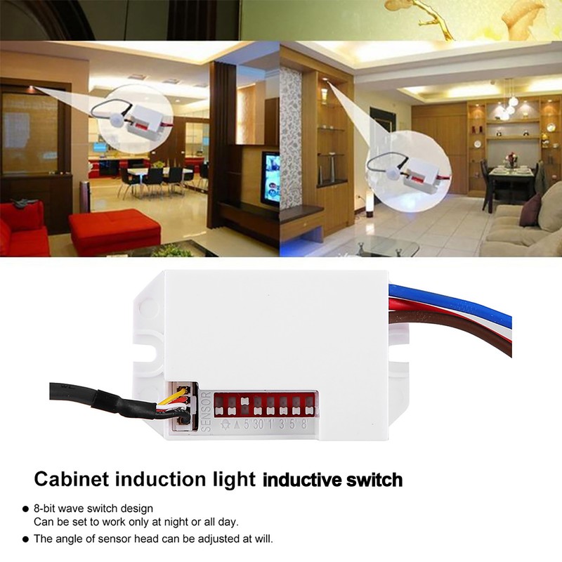 110‑240V Mini Adjustable High Sensitivity Time Delay PIR Infared Motion