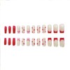 Valentines Nails French Tip Press on Nails Medium Square Fake