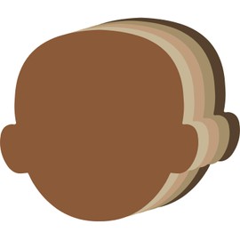 100 Pcs Multicultural Face Creative Cut Outs 5.5 Inch Skin Color Construction Paper for Crafts Classroom Bulletin Board Decorations Face Shaped Sticker Die Cut for Teachers Kids DIY Craft