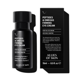 Allies of Skin Peptides Firming Eye Cream | Under Eye Moisturizer for Dark Circles & Puffiness | Bakuchiol, Ceramides and Vitamin C for Fine Lines and Under Eye Area | 0.5 oz