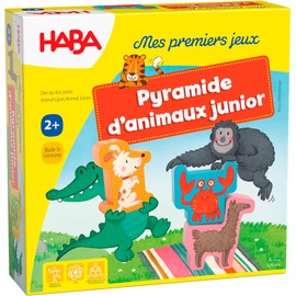 HABA - My First Games - Animal Pyramid Junior - Board Game - Skill Game and Stacking Game - 2 Years and More - 306070
