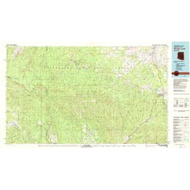 YellowMaps Show Low AZ topo map, 1:100000 Scale, 30 X 60 Minute, Historical, 1981, Updated 1982, 24.1 x 42.8 in - Polypropylene