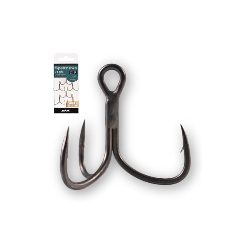BKK Tournament Grade Crankbait Treble Hook SPEAR EWG 71-SS