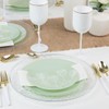 EcoQuality Plastic White Wine Glasses with Gold Rim - 12