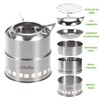 Camping Stove, Ohuhu Camp Stove Wood Burning Stove Stainless Steel