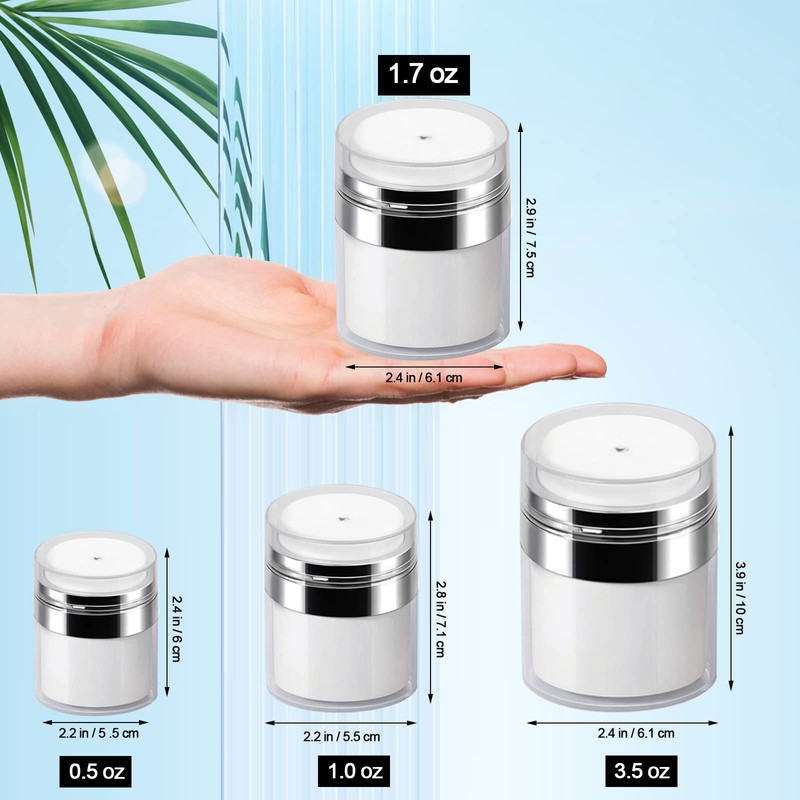 Airless Pump Jar - 0.5 Oz Lotion Dispenser with Pump