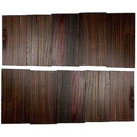 Pack of 10, Indian Rosewood Head Plates Blanks 8" x 4" x 1/8" by Exotic Wood Zone