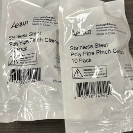 Apollo Pinch Clamp Stainless Steel 3/4 PXPRO34 ( 2 Pack 20 Pieces)
