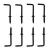 IDEALSV Black 1 Inch 1 Shape Screw Hooks L Shape